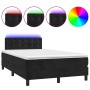 Boxspringbett mit Matratze und LED-Samt in Schwarz, 120 x 190 cm von , Betten und Lattenroste - Ref: Foro24-3270179, Preis: 3...