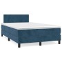 Cama box spring colchón y LED terciopelo azul oscuro 120x190 cm de , Camas y somieres - Ref: Foro24-3270145, Precio: 387,13 €...