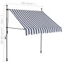 Manual retractable awning with blue and white LED 200 cm by vidaXL, Awnings - Ref: Foro24-145843, Price: 82,68 €, Discount: %