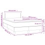 Cama box spring colchón y LED terciopelo gris claro 120x190 cm de , Camas y somieres - Ref: Foro24-3270147, Precio: 369,38 €,...