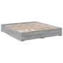 Sonoma gray engineered wood bed with drawers 200x200 cm by , Beds and slatted bases - Ref: Foro24-3280361, Price: 211,90 €, D...