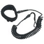 Spring Ankle Leash for SUP Black 10 Inch