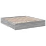 Cama con cajones madera ingeniería gris Sonoma 200x200 cm de , Camas y somieres - Ref: Foro24-3280361, Precio: 211,90 €, Desc...