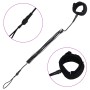 Spring Ankle Leash for SUP Black 10 Inch