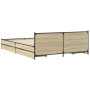 Sonoma oak engineered wood bed with drawers 120x200 cm by , Beds and slatted bases - Ref: Foro24-3279938, Price: 168,99 €, Di...