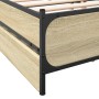 Sonoma oak engineered wood bed with drawers 120x200 cm by , Beds and slatted bases - Ref: Foro24-3279938, Price: 168,99 €, Di...