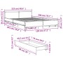 Bett aus Sonoma-Eichenholzwerkstoff mit Schubladen, 120 x 200 cm von , Betten und Lattenroste - Ref: Foro24-3279938, Preis: 1...