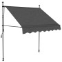 Manual retractable awning with LED anthracite gray 200 cm by vidaXL, Awnings - Ref: Foro24-145864, Price: 109,48 €, Discount: %