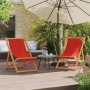 Klappbare Strandkörbe 2 Einheiten aus rotem Stoff von , Gartenstühle - Ref: Foro24-3214491, Preis: 88,08 €, Rabatt: %