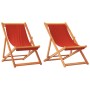 Folding beach chairs 2 units red fabric by , Garden chairs - Ref: Foro24-3214491, Price: 88,08 €, Discount: %