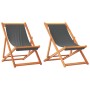 Klappbare Strandkörbe 2 Einheiten aus grauem Stoff von , Gartenstühle - Ref: Foro24-3214493, Preis: 101,25 €, Rabatt: %