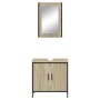 Set de muebles de baño 2 pzas madera contrachapada roble Sonoma de , Muebles de baño - Ref: Foro24-3214781, Precio: 115,23 €,...