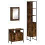 Set de muebles baño 3 pzas madera contrachapada roble ahumado de , Muebles de baño - Ref: Foro24-3214797, Precio: 179,26 €, D...