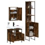 3-piece bathroom furniture set smoked oak plywood by , Bathroom furniture - Ref: Foro24-3214797, Price: 179,26 €, Discount: %