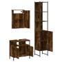 3-piece bathroom furniture set smoked oak plywood by , Bathroom furniture - Ref: Foro24-3214797, Price: 179,26 €, Discount: %