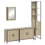 Sonoma oak plywood 4-piece bathroom furniture set by , Bathroom furniture - Ref: Foro24-3214811, Price: 279,80 €, Discount: %