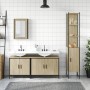 Sonoma oak plywood 4-piece bathroom furniture set by , Bathroom furniture - Ref: Foro24-3214811, Price: 279,80 €, Discount: %