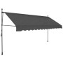 Manual retractable awning with LED anthracite gray 350 cm by vidaXL, Awnings - Ref: Foro24-145867, Price: 141,99 €, Discount: %