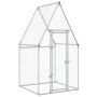 Chicken cage silver galvanized steel 100x100x190 cm by , Cages and habitats for small animals - Ref: Foro24-172549, Price: 88...