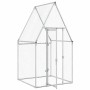 Chicken cage silver galvanized steel 100x100x190 cm by , Cages and habitats for small animals - Ref: Foro24-172549, Price: 88...