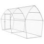 Chicken cage silver galvanized steel 400x105x182 cm by , Cages and habitats for small animals - Ref: Foro24-172556, Price: 15...