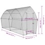 Chicken cage silver galvanized steel 400x105x182 cm by , Cages and habitats for small animals - Ref: Foro24-172556, Price: 15...