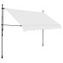 Manual retractable awning with cream LED 300 cm