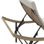 Lounger with beige synthetic rattan cushion 55x199x50 cm by , Loungers - Ref: Foro24-368248, Price: 125,33 €, Discount: %