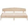 Bed frame with solid pine wood headboard 180x200 cm by , Beds and slatted bases - Ref: Foro24-3207197, Price: 173,09 €, Disco...