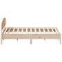 Bed frame with solid pine wood headboard 180x200 cm by , Beds and slatted bases - Ref: Foro24-3207197, Price: 173,09 €, Disco...