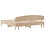 Bed frame with solid pine wood headboard 180x200 cm by , Beds and slatted bases - Ref: Foro24-3207197, Price: 173,09 €, Disco...