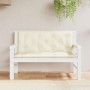 Garden bench cushions 2 pcs cream white 120x50x7 cm by , Cushions for chairs and sofas - Ref: Foro24-361680, Price: 47,89 €, ...