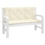 Garden bench cushions 2 pcs cream white 120x50x7 cm by , Cushions for chairs and sofas - Ref: Foro24-361680, Price: 47,89 €, ...