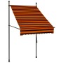 Toldo manual retráctil con LED naranja y marrón 100 cm de vidaXL, Toldos - Ref: Foro24-145876, Precio: 83,33 €, Descuento: %