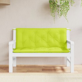 Garden bench cushions 2 pcs bright green 120x50x7 cm by , Cushions for chairs and sofas - Ref: Foro24-361689, Price: 42,99 €,...