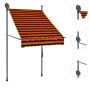 Toldo manual retráctil con LED naranja y marrón 100 cm de vidaXL, Toldos - Ref: Foro24-145876, Precio: 83,33 €, Descuento: %