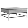 Mesa de centro madera ingeniería metal gris Sonoma 95x95x45 cm de , Mesas de centro - Ref: Foro24-3217067, Precio: 110,93 €, ...