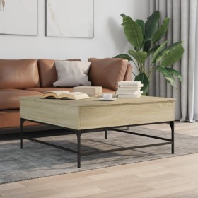 Engineering wood metal coffee table Sonoma oak 95x95x45 cm by , Coffee table - Ref: Foro24-3217065, Price: 107,99 €, Discount: %