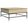 Mesa de centro madera ingeniería metal roble Sonoma 95x95x45 cm de , Mesas de centro - Ref: Foro24-3217065, Precio: 107,70 €,...