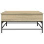 Mesa de centro madera ingeniería metal roble Sonoma 95x95x45 cm de , Mesas de centro - Ref: Foro24-3217065, Precio: 107,70 €,...