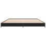 Estructura de cama madera de ingeniería y metal negro 140x200cm de , Camas y somieres - Ref: Foro24-845146, Precio: 96,96 €, ...