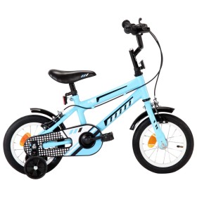 Bicicleta para niños 12 pulgadas negro y azul de vidaXL, Bicicletas - Ref: Foro24-92176, Precio: 145,99 €, Descuento: %