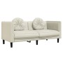 Cream velvet 3-piece sofa set with cushions by , Sofas - Ref: Foro24-3209254, Price: 807,19 €, Discount: %