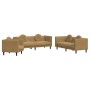 Brown velvet 3-piece sofa set with cushions by , Sofas - Ref: Foro24-3209256, Price: 712,86 €, Discount: %