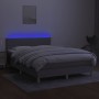 Box spring bed mattress and LED lights light gray fabric 140x200 cm by vidaXL, Beds and slatted bases - Ref: Foro24-3133557, ...