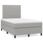 Box spring bed with light gray fabric mattress 120x190 cm by , Beds and slatted bases - Ref: Foro24-3269895, Price: 409,84 €,...