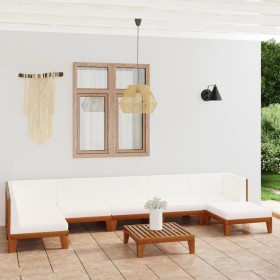 Set of 8 pieces of garden furniture and cushions made of solid acacia wood. by vidaXL, Garden sets - Ref: Foro24-3058150, Pri...