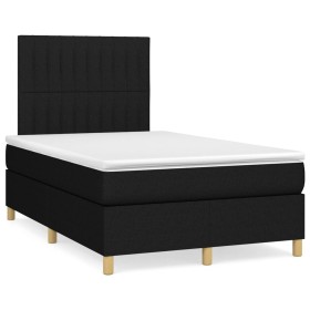 Box spring bed with black fabric mattress 120x190 cm by , Beds and slatted bases - Ref: Foro24-3269946, Price: 385,97 €, Disc...