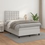 Box spring bed with white synthetic leather mattress 120x190 cm by , Beds and slatted bases - Ref: Foro24-3269978, Price: 430...