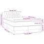 Cama box spring con colchón y LED tela marrón oscuro 120x190 cm de , Camas y somieres - Ref: Foro24-3270061, Precio: 385,39 €...